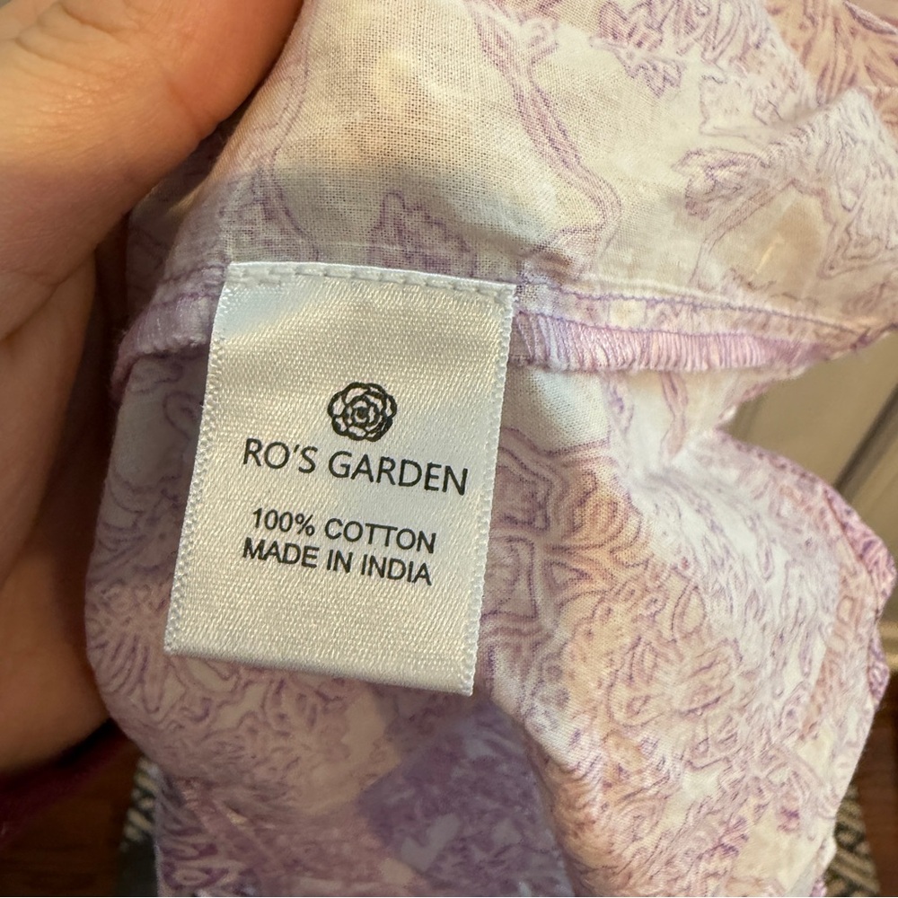 Ros Garden Pauline Lilac Morgana Dress Short Sleeve Button Front - Picture 5 of 6